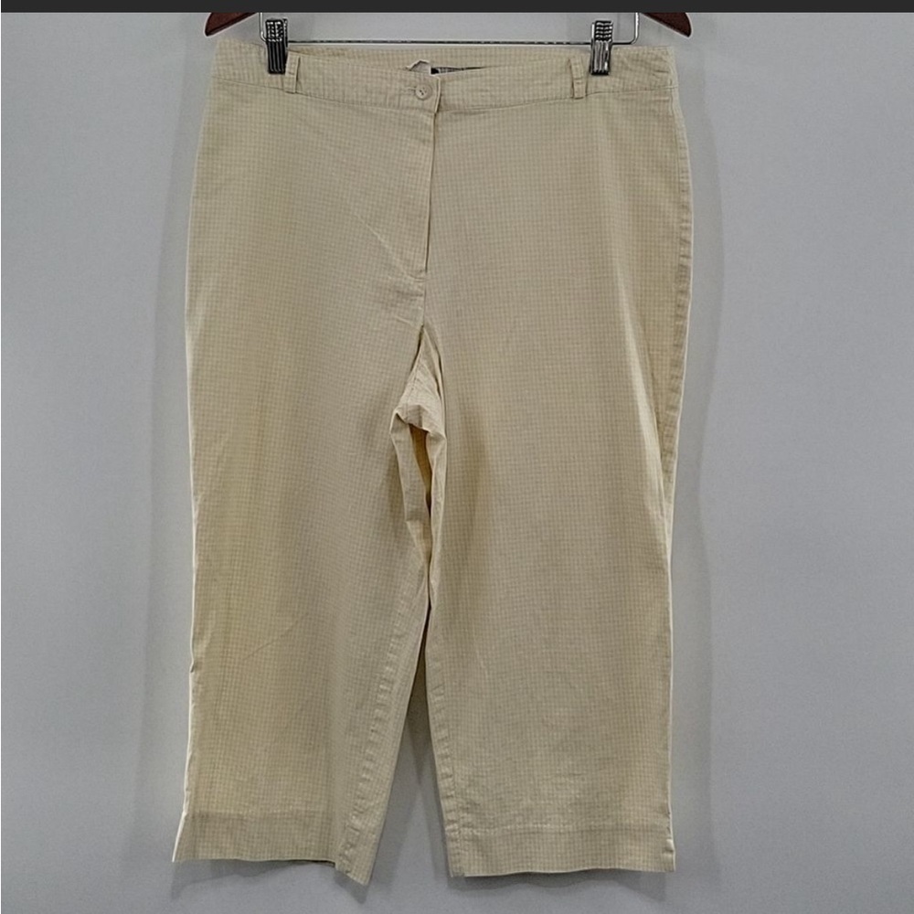 Vintage! Briggs New York Light Yellow checker pants size 12P